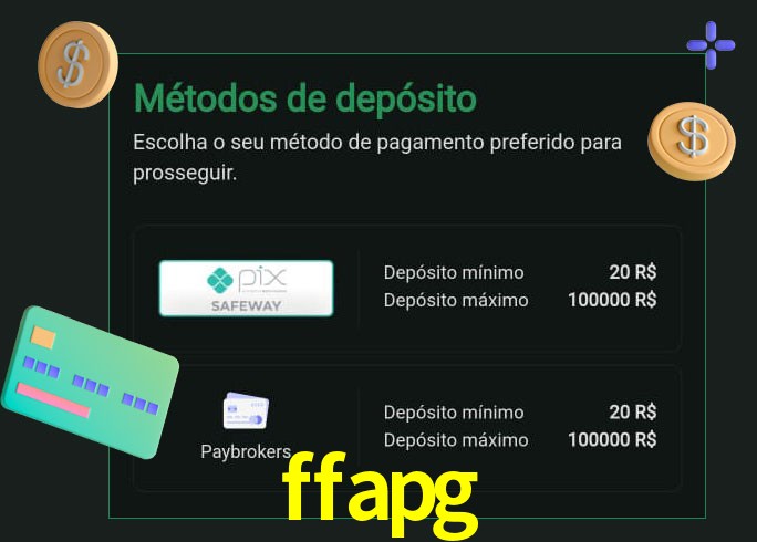 O cassino ffapg oferece uma grande variedade de métodos de pagamento